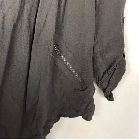 Anthropologie Elevenses Eldora Gray Drape Front Jacket XS - Picture 4 of 5